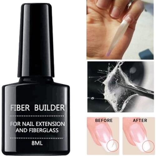Fiber Nails Extension Fibernails Fiberglass with fiber build gel for Nail Building Extension Acrylic Tips Manicure Set
