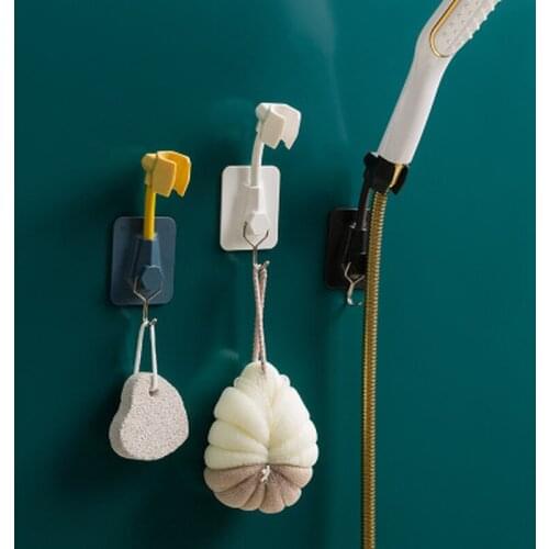 Shower Head Holder Adhesive Strong Adhesive Shower Wand Holder Wall Mounting Adjustable Bathroom Cartoon Bracket No Drill Need