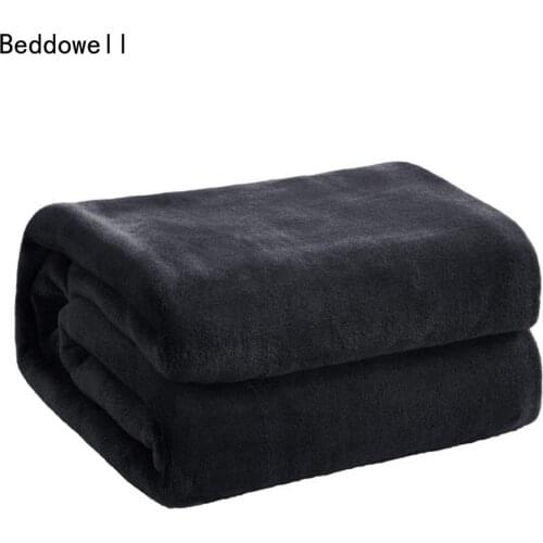 Solid Color Winter Fuzzy Flannel Blanket Fluffy Warm Soft Sofa Cover Bedspread Blue Black Coral Fleece Plush Blankets For Beds