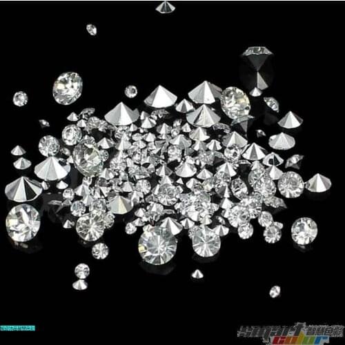 Wholesale White Resin Rhinestones Glue On Beads PointBack Many Sizes Diamond Jewelry Nail Art Wedding Dress Decoration DIY
