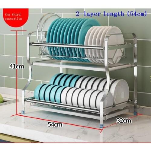 Organization Cucina Cosinha Keuken Stainless Steel Dish Cozinha Cocina Organizador Cuisine Kitchen Storage Rack Holder