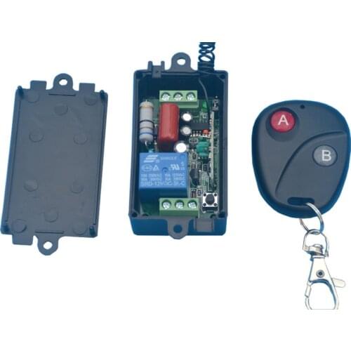 AC220V or AC110V 1 Channel Wireless Relay Remote Control Switch RF Receiver Transmitter 433Mhz LED Light Lamp Remote ON OFF Push