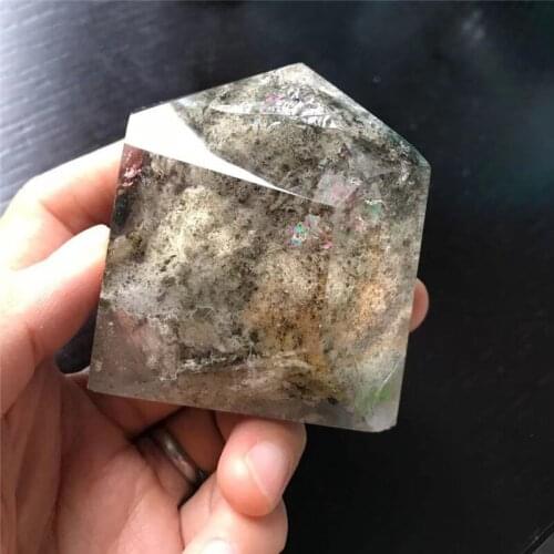 Phantom Crystals Wand Ghost Quartz Stone Natural Mineral Obelisk Home Decoration Gemstone Reiki Healing Chakra Gift Wicca