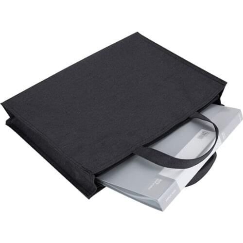 Portable laptop briefcase 5592 single zippered high-capacity gray business meeting package office supply stationery organizer