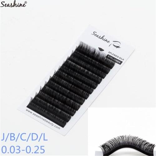Seashine Individual Eyelashes Extension Cashmere lashes South Korea Silk Eyelashes Extension 12 Rows Luxury Soft Fake Lashes