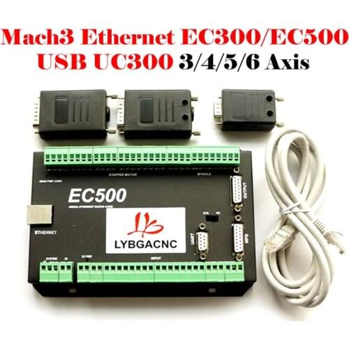 UC300 EC500 CNC Mach3 Ethernet USB Control Card CNC Router 6 Axis Motion Control Card Breakout Board for DIY CNC Machine