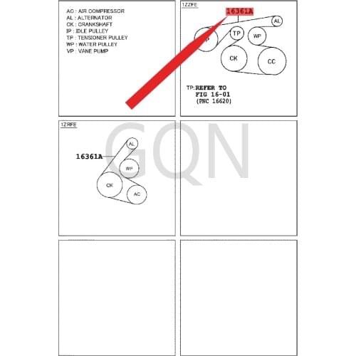 V-belt (for fan and generator) 2004-Toy ota COR OLL ACE LIC AVI STA fan belt electric/assisted/empty belt generator belt