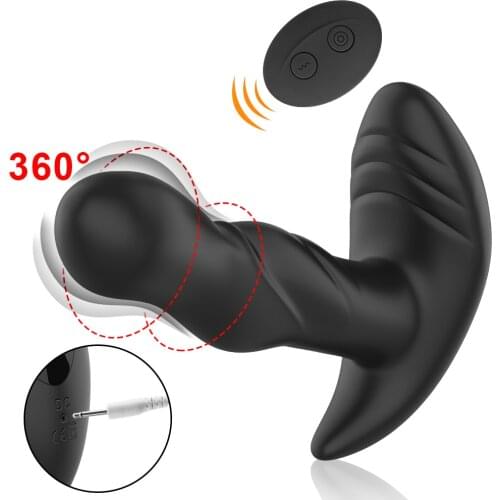 Vibrating Butt Plug Anal Plug Vibrator G-Spot Stimulation 360 Degree Rotation Prostate Massager Male Masturbator Sex Toy For Men