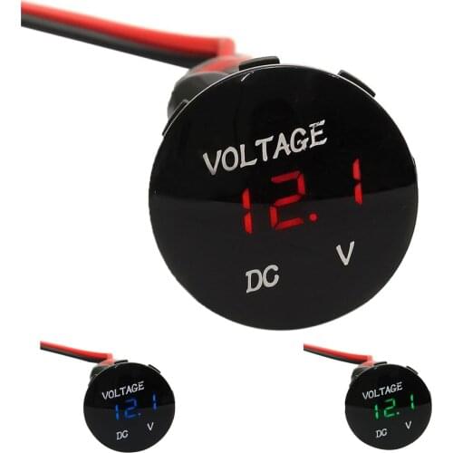 Waterproof LED Digital voltmeter Voltage Digital Car Car Panel Meter 12-24V red