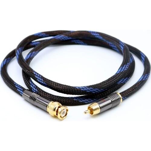 Xssh AUDIO HIFI BNC Male to RCA Male Jack Coaxial Digital Cable AES EBU Interconnect Cable with Gold plated BNC Plug