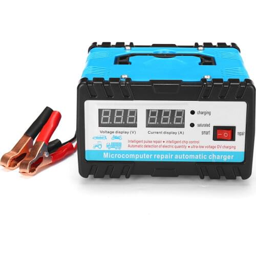110V/220V 12V/24V 6-400AH 20A Full Automatic Car Battery Charger Protable Auto Motorcycle Batteries Power Supply Charging Units