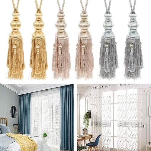 2pcs Curtain Tiebacks Tassel Curtain Clips Rope Curtain Tie Backs Decorative Curtain holder Clips Holdbacks Curtain Accessories