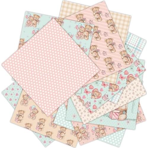 ZFPARTY 12pcs 6" Single-side Printed Lovely Baby pattern creative papercraft art paper handmade scrapbooking kit set book