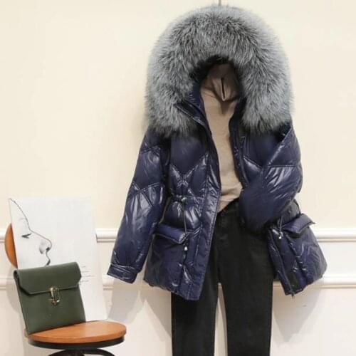 SEDUTMO Winter Fashion Long Duck Down Jackets Women Fur Hooded Tunic Coat Autumn Pocket Thick Warm Casual Oversize Jacket ED1244