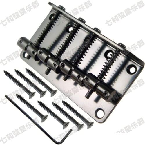 1 Set Black Vintage 4 String Bass Bridge Length-65mm Bass Fixed Bridge Saddle Top Load