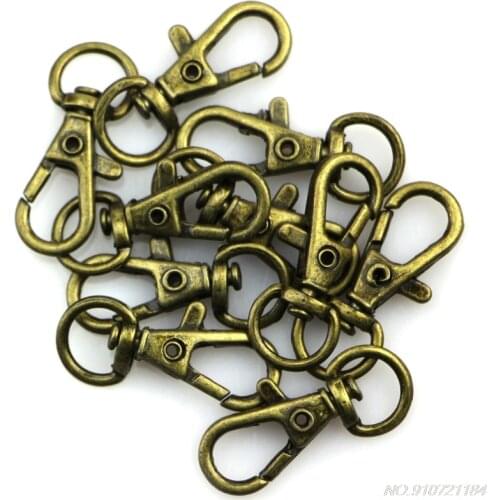 10Pcs Swivel Trigger Clips Snap Hooks Lobster Clasp Keychain Bag DIY Craft Key D18 20 Dropshipping
