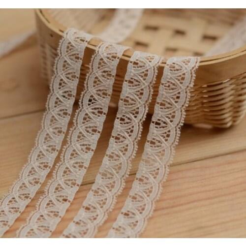 5 Meters/lot Width 1.5cm Skin Color Embroidered Lace Ribbon Tape Smooth Lace Trim DIY for Sewing Accessories Packing Decoration