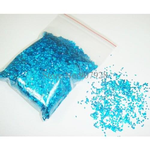 50g/bag Laser Light Blue Dazzling Diamond Glitter Paillette Spangles Shape for DIY Nail Art Decoration-Free Shipping Wholesales