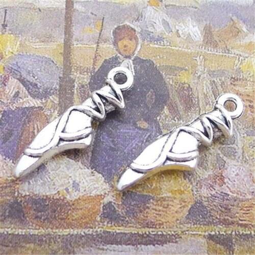Ballet Shoes Girl Vintage Charm Pendants Jewelry Making Finding DIY Bracelet Necklace Earring Accessories Handmade 5pcs