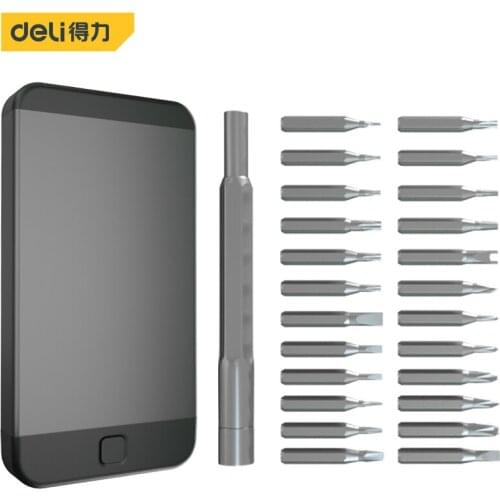 Deli Screwdriver Set 25 In 1 Precision Screw Driver Torx Bit Magnetic Hex Phillips Bit Mobile Phone Laptop Precision Repair Tool