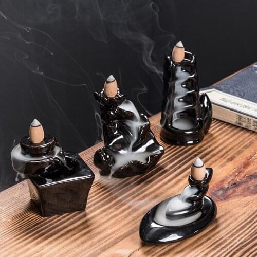 Innovative new ceramic tea ceremony back flow incense ornaments