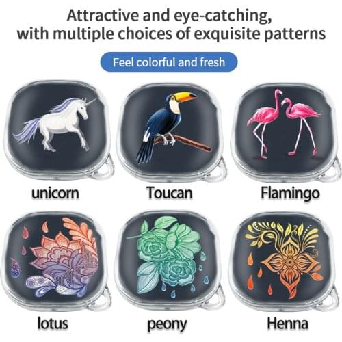 Exquisite Pattern Earphone Case For Samsung Galaxy Buds Pro Live Hard Pc Transparent Earphone Cover Case For Galaxy Buds Pro