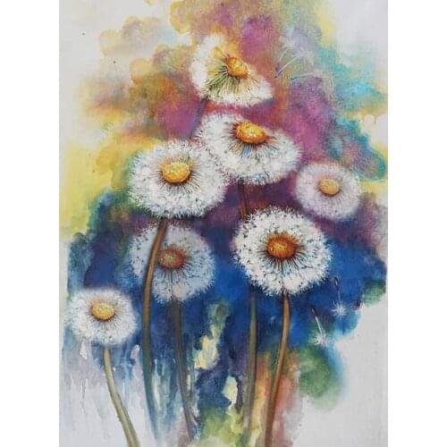 JMINE Div 5D Colorful Dandelion Full Diamond Painting cross stitch kits art High Quality Plant 3D paint by diamonds