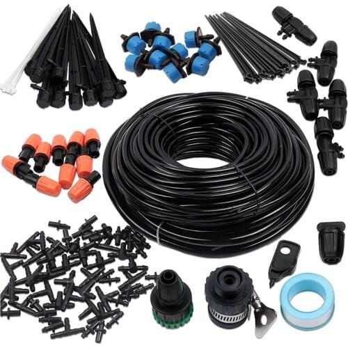 121Pcs 45M Mini Drip Irrigation System Kit with Adjustable Nozzle Sprinkler Sprayer and Dripper Automatic Watering Kit