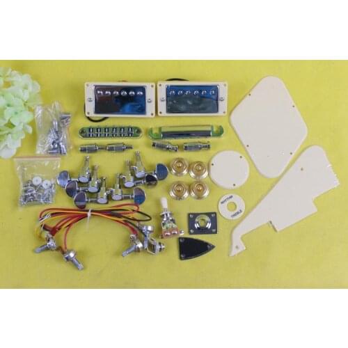 Unfinished DIY Electric Guitar Kit Guitar hardware Pickup Bridge Tailpiece Guitar parts &accessories