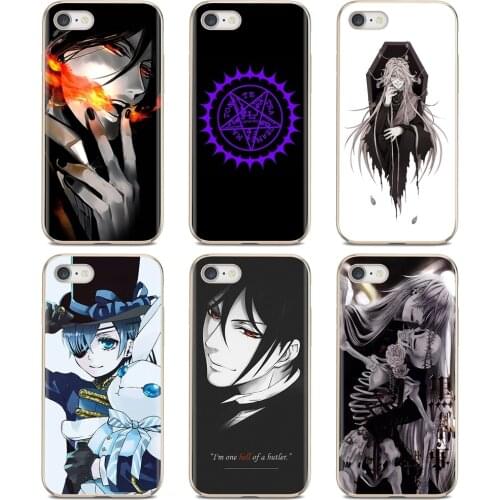 Soft Case Black Butler Ciel Phantomh Sebastian For iPhone iPod Touch 11 12 Pro 4 4S 5 5S SE 5C 6 6S 7 8 X XR XS Plus Max 2020