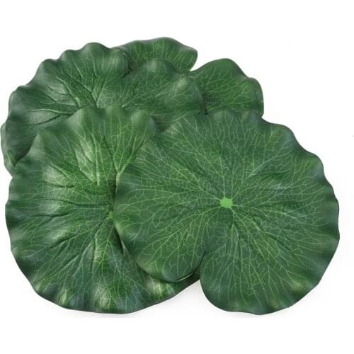 10pcs 18CM Floating Pool Decoration Water Decorative Aquarium Fish Pond Scenery Lotus Leaf (Green)