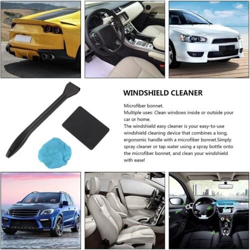 Useful Microfiber Auto Window Car Cleaning Long Handle Car Wash Brush Dust Car Care Windshield Towel Handy Washable Car Cleaner