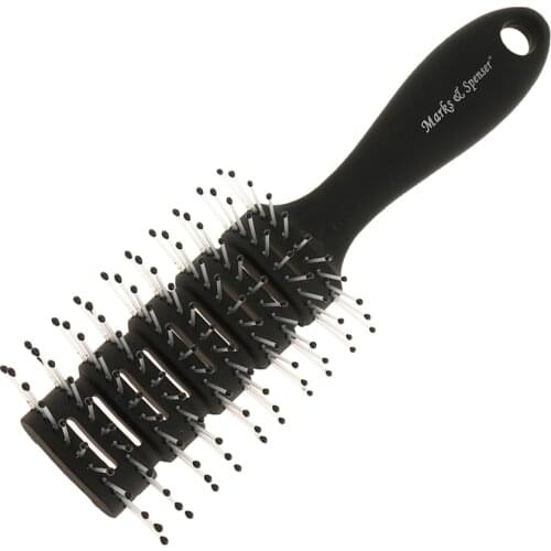 Professional Black Anti-static Detangling Handle Comb Salon Hair Styling Curling Tool