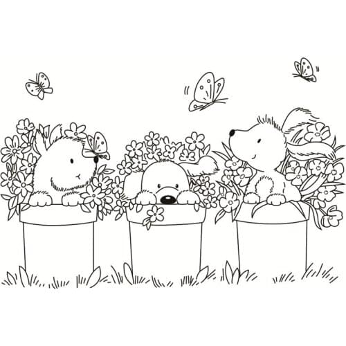 Rubber Silicone Clear Stamps for Scrapbooking Tampons Transparents Seal Background Stamp Card painting Making Diy dog