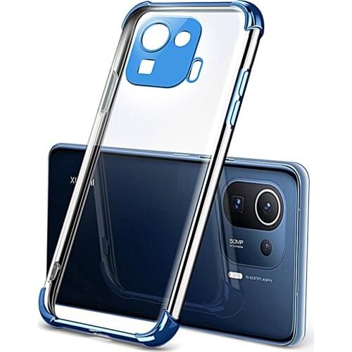 Transparent Silicone Cover For Xiaomi 11 Mi 11 Ultra Pro Case Plating Clear Case For Xiaomi 11 Lite Mi11 Mi 10 Pro mi 10s Covers