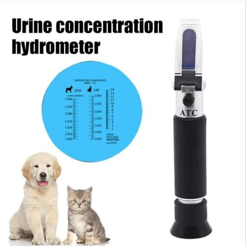 RZ Refractometer Pet Urine Specific Gravity Handheld Veterinary Serum Plasma Protein Hemoglobin Tester Refractometer
