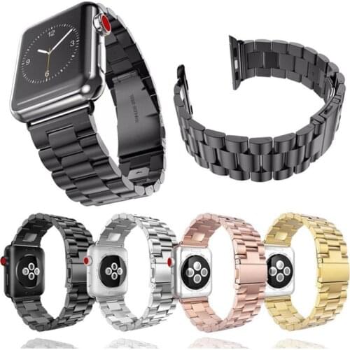 Stainless Steel Strap for apple watch band 5 6 44mm 38 mm apple watch 3 2 1 40mm 42 mm metal bracelet Bands for iWatch band SE