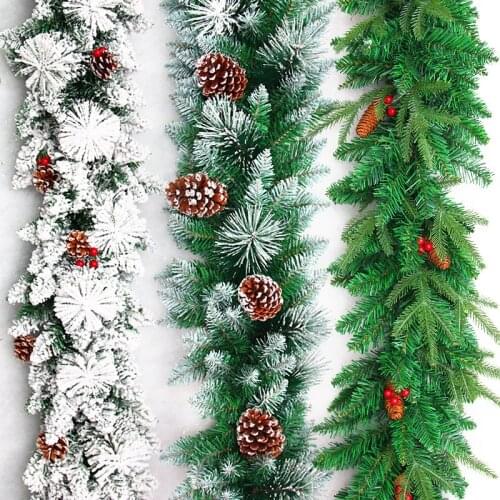 Langsen 2.7m Christmas decoration rattan luxury encryption pendant shopping mall storefront staircase handrail decoration