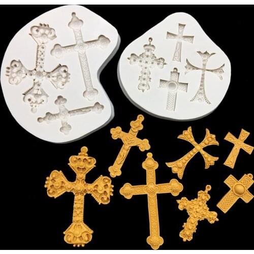 Cross Shape Silicone Sugarcraft Mold Fondant Cake Decorating Tools Baking Mold
