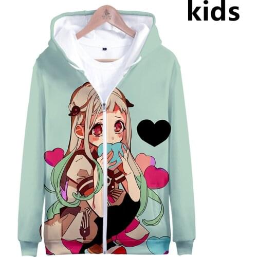 3 To 14 Years Anime Toilet Bound Hanako Kun Clothing Children Kids Boys Girls 3D Hoodie Sweatshirt Harajuku Cartoon Child Jacket
