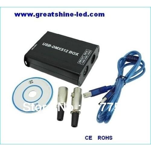 USB dmx 512 controler usb dmx 512 protocol DC 5V used for pc control of dmx rgb led lights