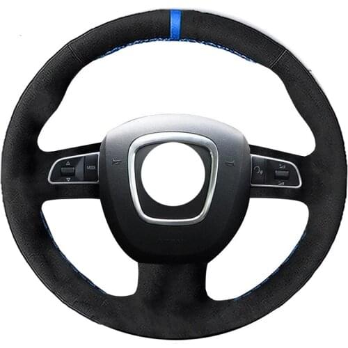 Alcantara Material Suede Car Steering Wheel Cover for Audi A3 (8P) 2008-2013 A4 (B8) 2008-2010 A5 2008-2010 A6 (C6) 2007-2011