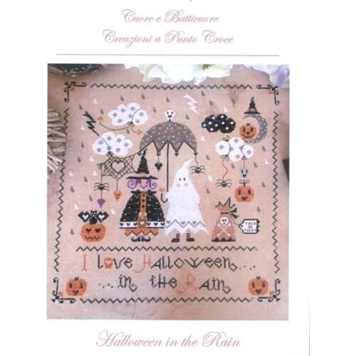 Gold Collection Embroidery Rainy Halloween Cross Stitch Patterns Modern Art with 100% Cotton Floss &Free Shipping for Home Decor