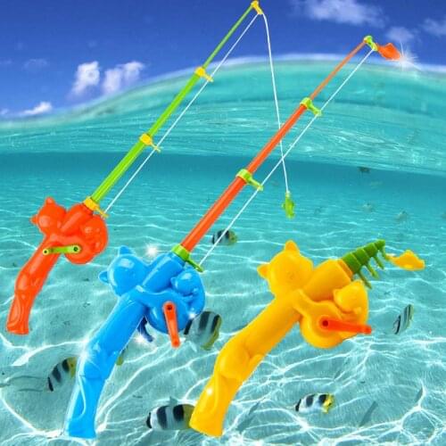 1PCS Fishing Games Children 40cm Magnetic Rod Toy Plastic Retractable Pole for Kids