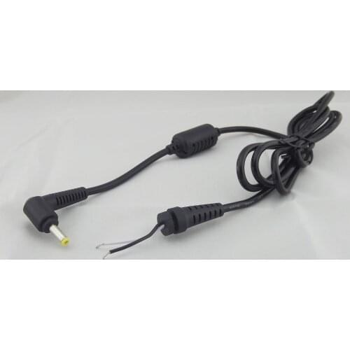 1pcs Black DC Power Tip 4.0 x 1.7mm Right Angle Cord Cable Plug Connector For Laptop Charger 1.2m