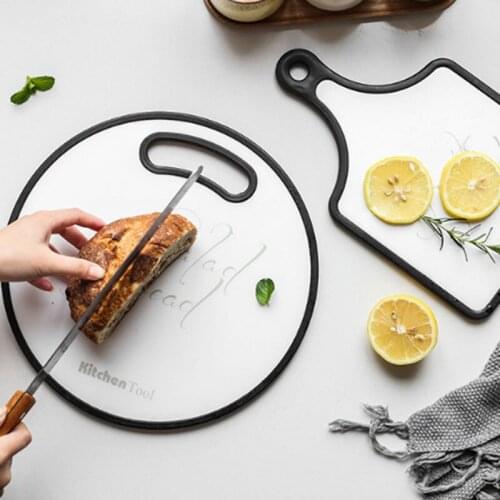 1Pcs New Nordic Brief Kitchen Chopping Block Tool PP Wood Double Sides Cutting Board Non-slip Kitchen Chopping Board Party Gift