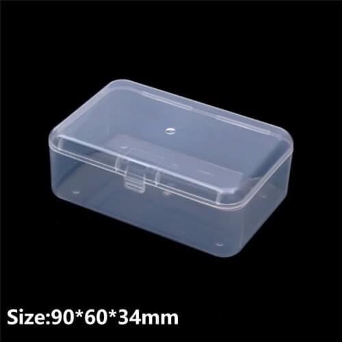 1Pc Small Transparent Plastic Storage Box Square Shape Multipurpose Unbreakable Jewelry Earplugs Storage Organizer