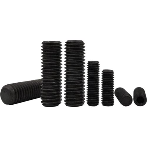 5/10/20pcs Hex Socket Set Crub Screw Cup Pint Black Bolts 12.9 Grade M3 M4 M5 Hexagon