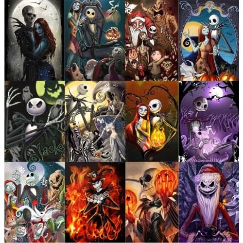 5D DIY Diamond Painting Before Christmas Cross stitch Kits Picture Halloween Full Drill Diamond Embroidery Home Decor