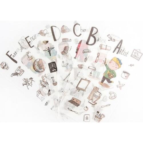 6Sheets/Set After growing up Creative Decoration Scrapbooking Stickers Transparent PVC Stationery Planner Stickers